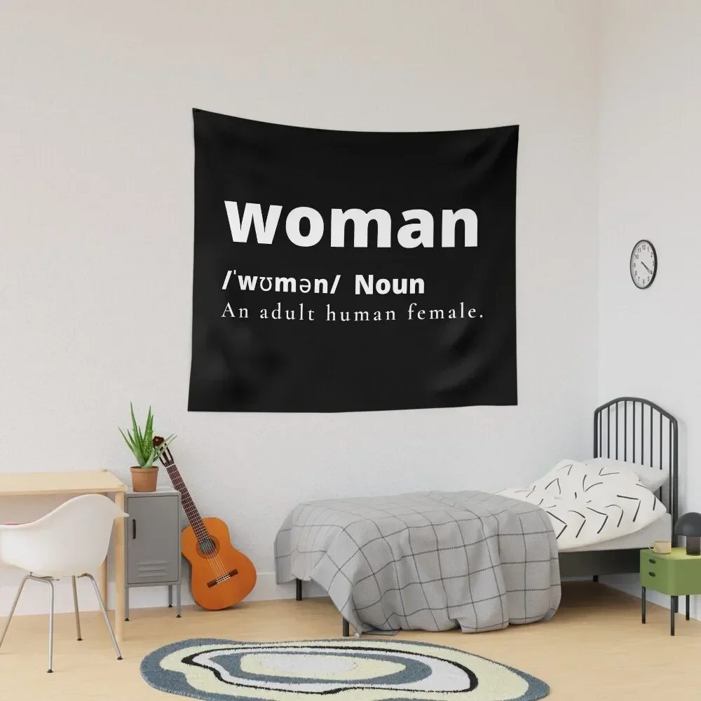 

Woman (Definition): An Adult Human Female Tapestry Home Decor Aesthetic Bedroom Decoration Tapestry