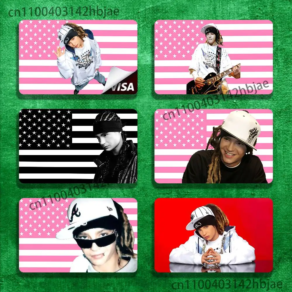 Tom K-Kaulitz Bank Credit Cards Bus Pass Stickers Cool Decoration Waterproof 4PCS Card Protective Film