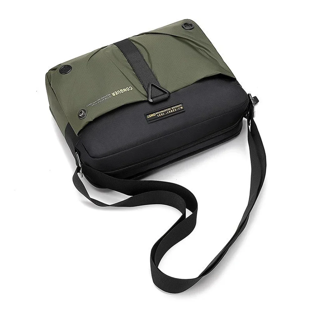 

Men Messenger Bag Waterproof Nylon Small Satchel Shoulder Bags Casual Travel Crossbody Sling Flap for Male Belt Handbag