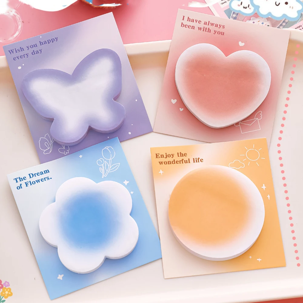 1 Piece Lytwtw's Adhesive Cute Kawaii Notes Notepad Memo Pad Office School Supplies Stationery Sticker