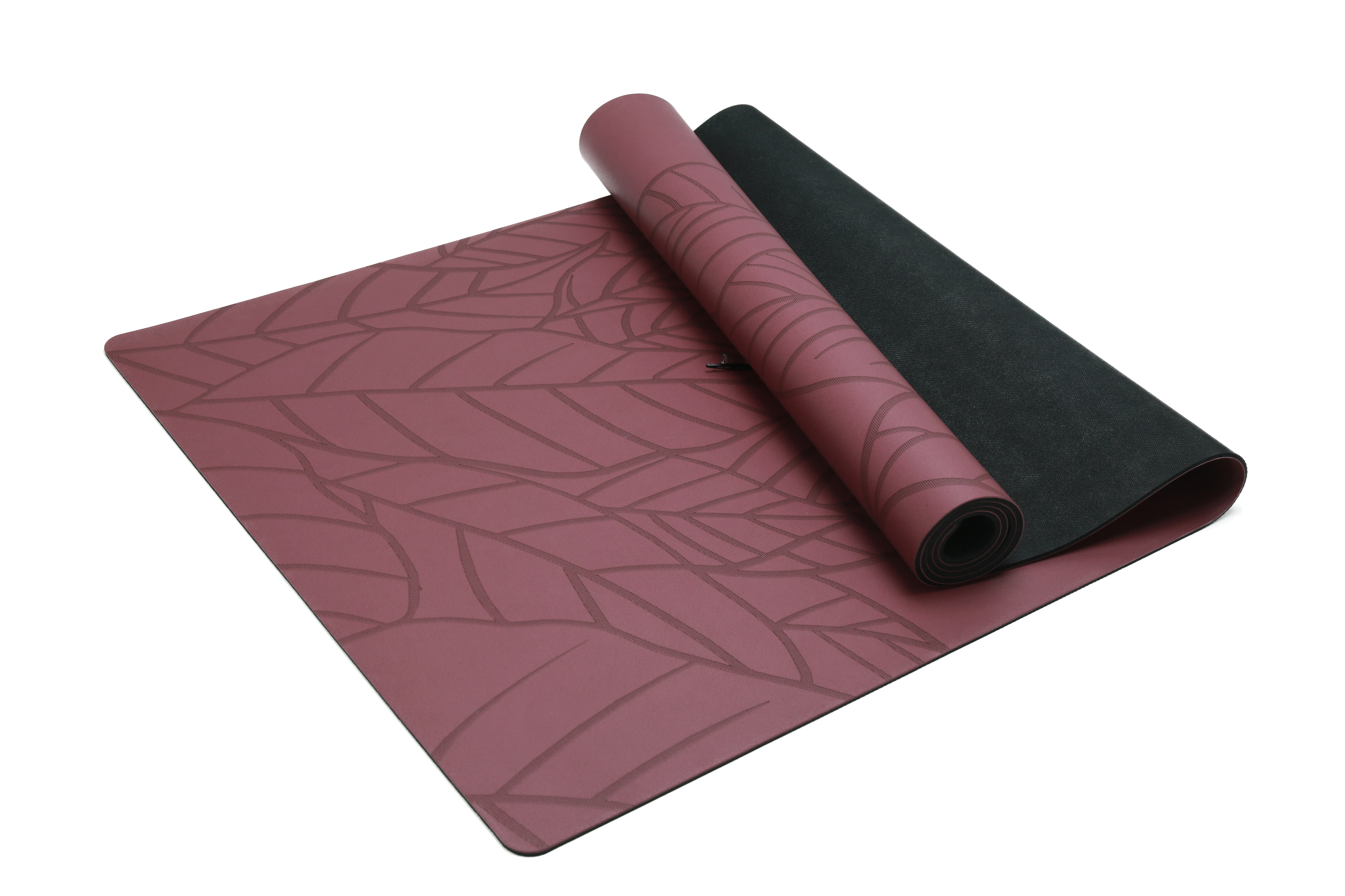 Eco Friendly New Design Pu Rubber Oval Yoga Mat Pilates Fitness Universal Wholesale Custom Curve Pu Yoga Mat