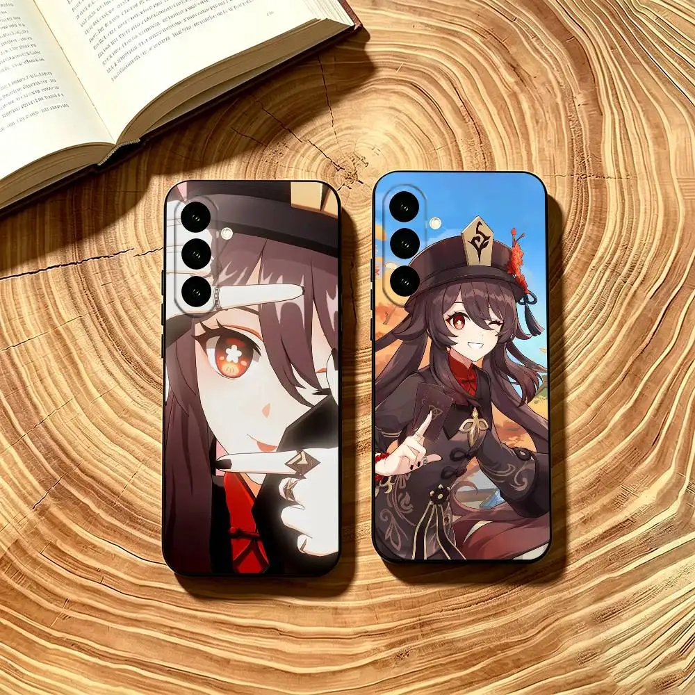 Hu Tao Game Genshin Phone Case For Samsung Galaxy A73,A72,A71,A70,A53,A52,A51,Others Soft Black Cover