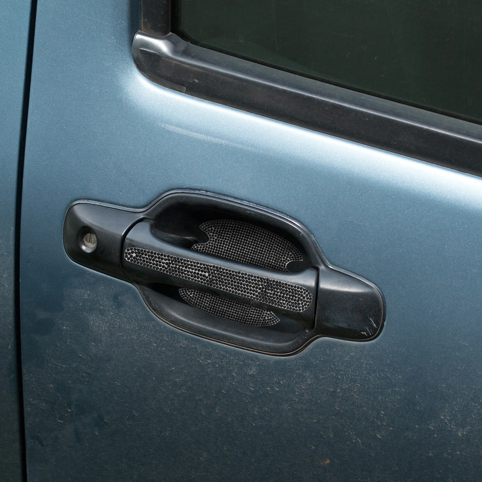 8Pcs Car Door Handle Protector Set Rhinestone PVC Anti Scratch Car Door Bowl Protective Stickers Bling Accessories