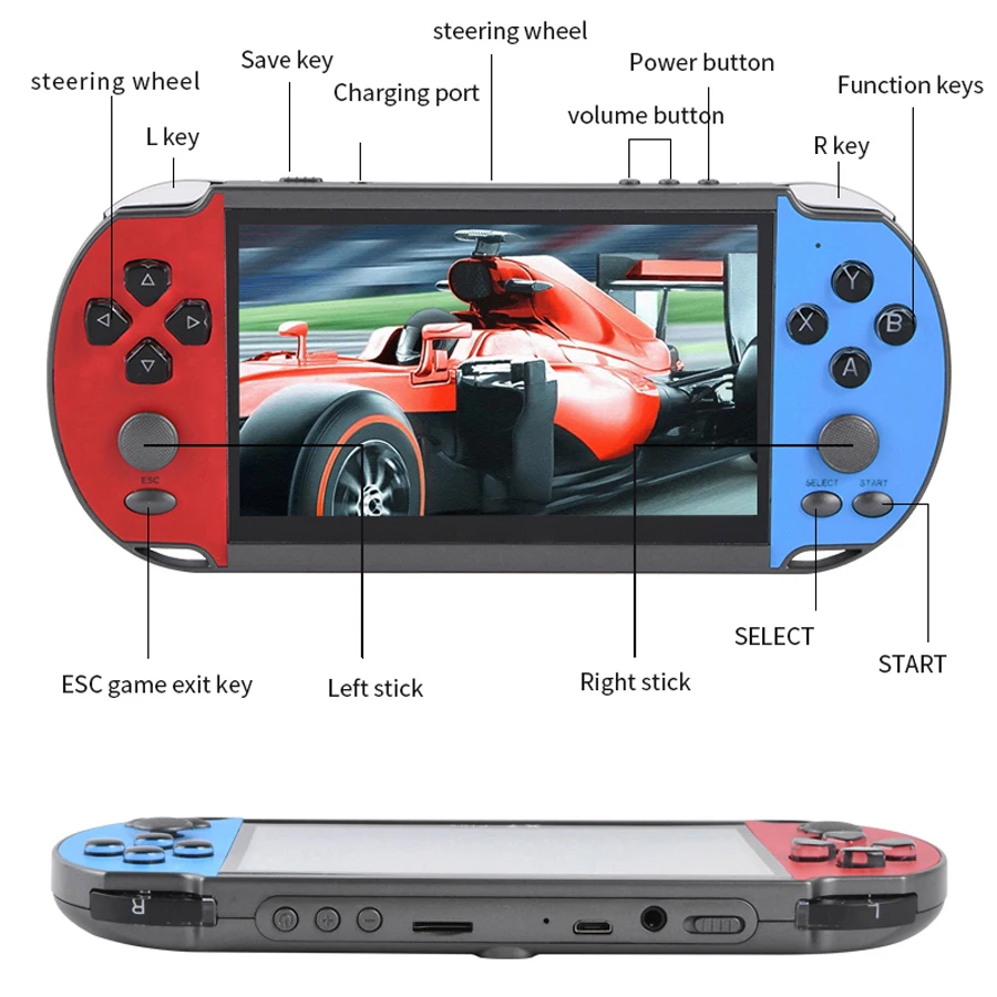 Portable Handheld Videogame TV Retro Video Game Console Arcade Player for Children Mini Machine Emulator Retrogame Gaming Device