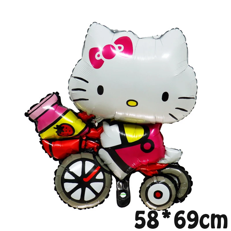 Sanrio Hello Kitty balon anak selamat ulang tahun dekorasi pesta Hello Kitty Anime balon tokoh kartun lucu perlengkapan pesta