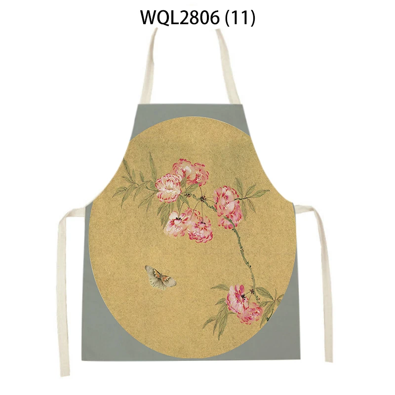 Butterfly Pattern Apron Creative Kitchen Apron Plant Women Apron Dinner Party Cooking Apron Adult Child Baking Accessories Apron