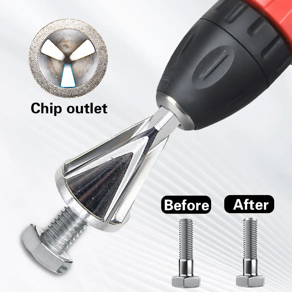 نوع جديد أداة الشطب الخارجية زاوية اللفة التشذيب Debur مثلث/مقبض سداسية مكشطة ملحقات الحفر الكهربائية المنزلية #5