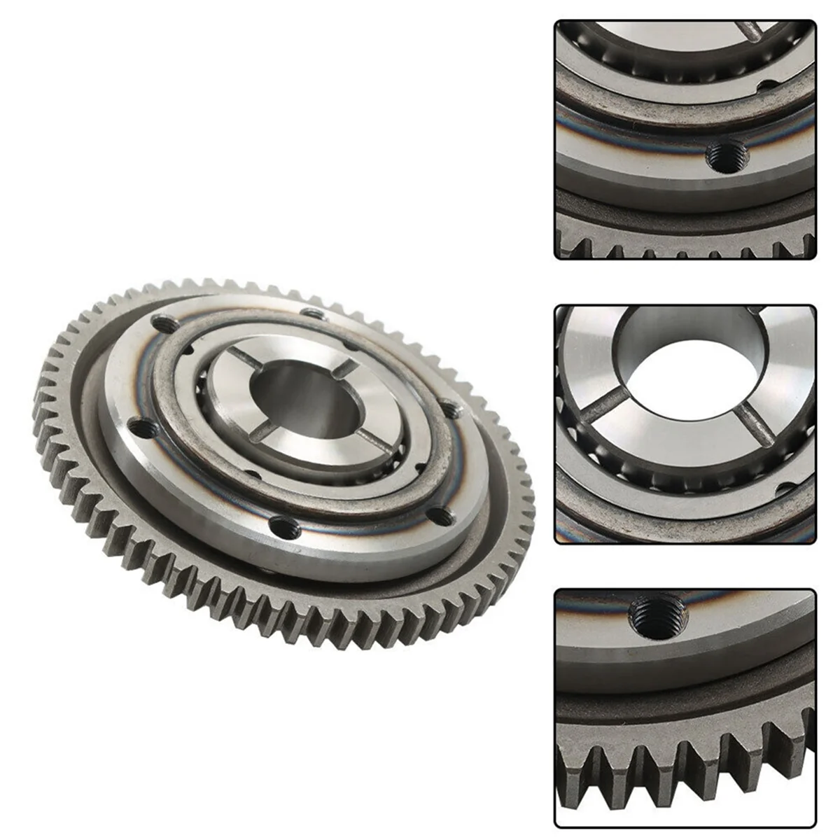 Starter Clutch One Way Gear 65T Bearing & Gasket for Yamaha Warrior 350 Raptor 350 Kodiak 400 4X4 Big Bear 350