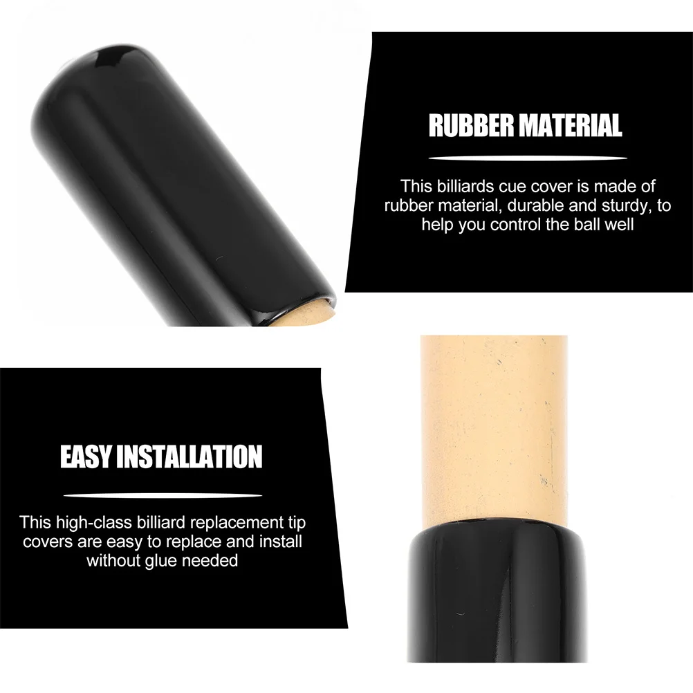 20 قطعة تجمع جديلة تلميح حماة المضادة للانزلاق المطاط يغطي ل البلياردو العظة لوازم جديلة نصائح تجمع يغطي