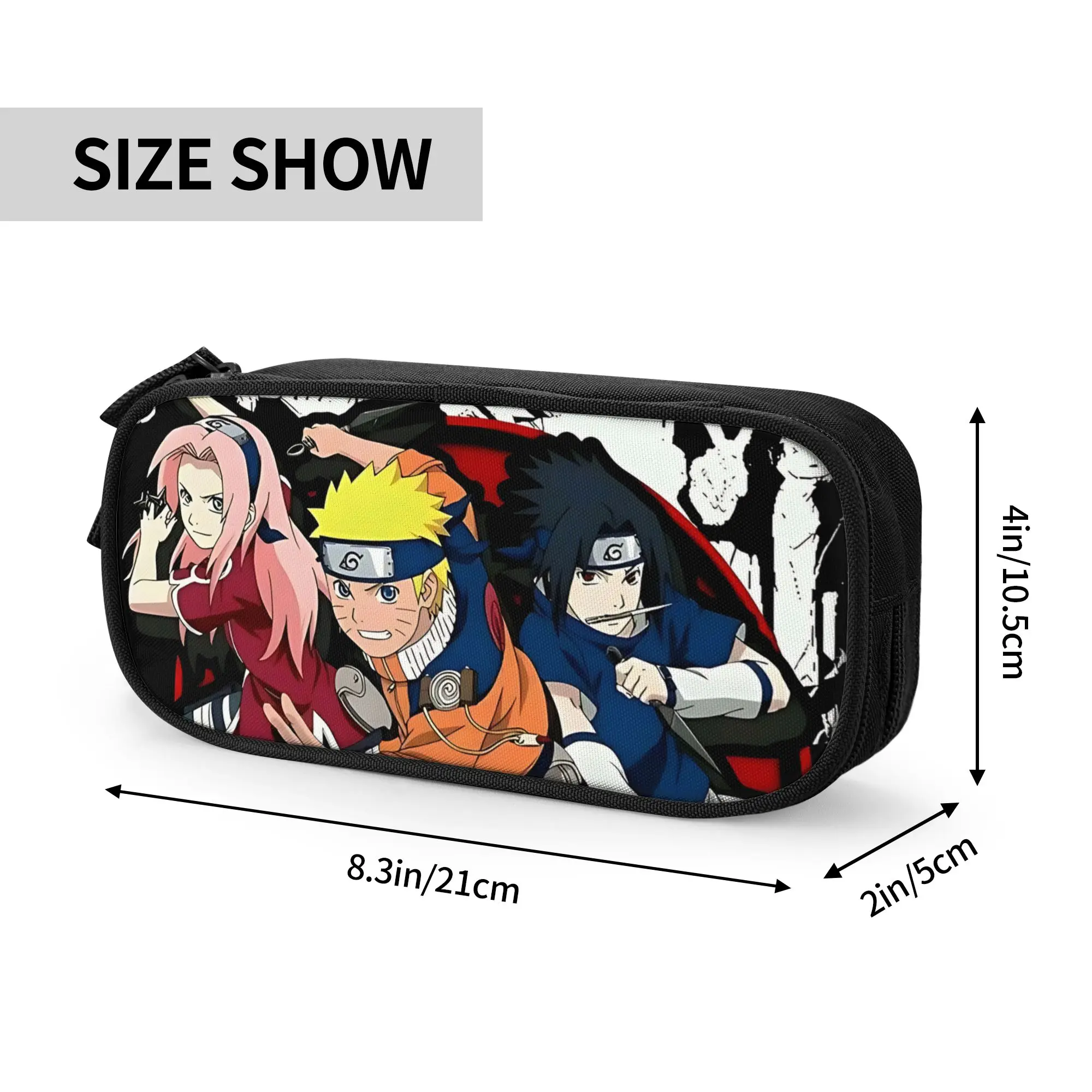 Custom Naruto anime comic Large Capacity Bags for Child  School Pencil Bag for Boys Gilrs Kids