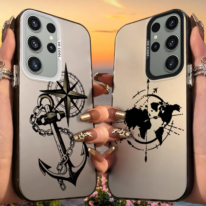 

Flight Route Frosted Case for Samsung Galaxy S25 S24 S23 S22 Ultra S21 Plus S20 FE A73 A72 A71 A56 A55 A54 A53 A52 Acrylic Cover