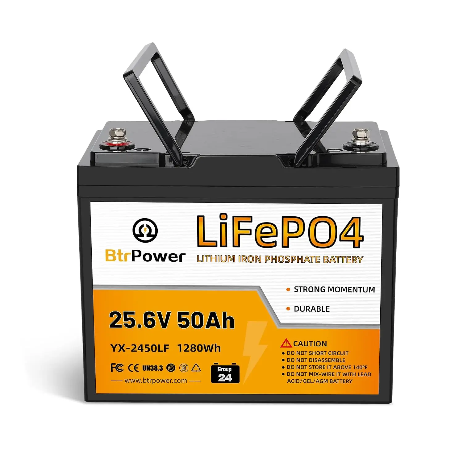 24V 50Ah Lithium Trolling Motor Battery, Deep Cycle, Marine Boat, Lightweight Waterproof, Customized