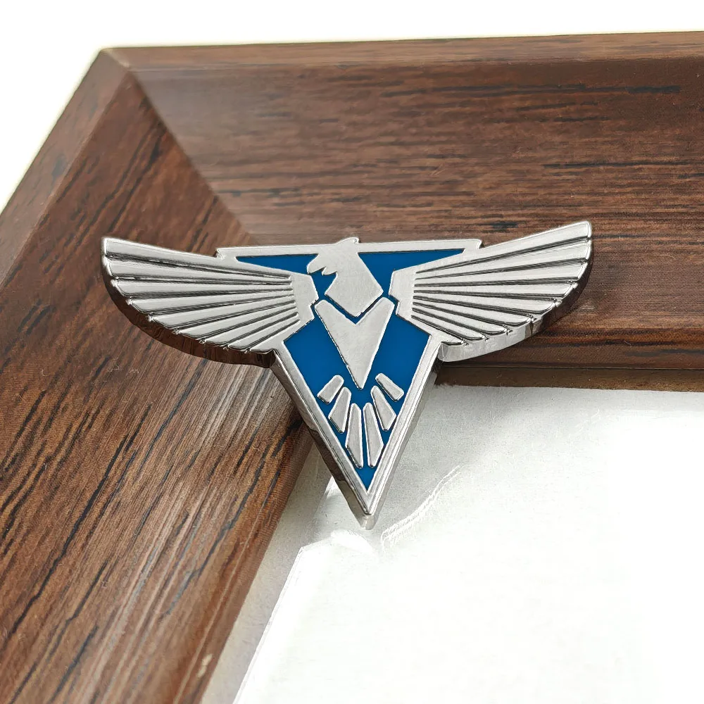 Red Alert 2 Allied Eagle Logo Emaille-Pin Command Conquer Spiel-Brosche Silberflügel Dreieck Abzeichen Sammlerstück für Fans Schmuckgeschenk – Detail 6