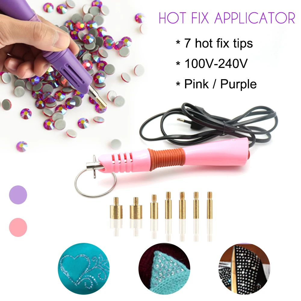 

2020 DIY Tools Set Fast Heating Hot Fix Applicator Wand Gun Hotfix Rhinestones Iron On Crystal Garment DIY Heat Fix Tool