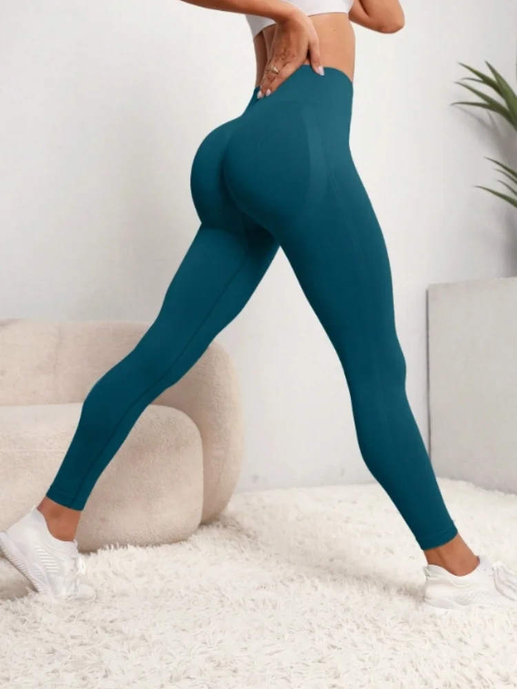 Frauen Gym Nahtlose Leggings Yoga Sport Hose Dehnbare Hohe Taille Fitness Sport Activewear Hosen – Detail 18