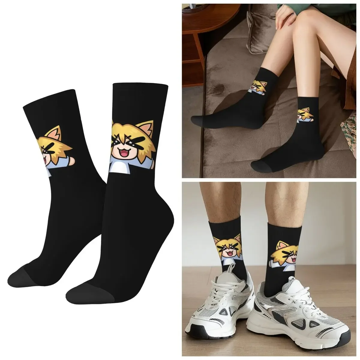 

All Seasons Neco-Arc YELLING Socks Harajuku Sport Middle Tube Socks Fashion Stockings for Men Women Valentine's Day Gifts
