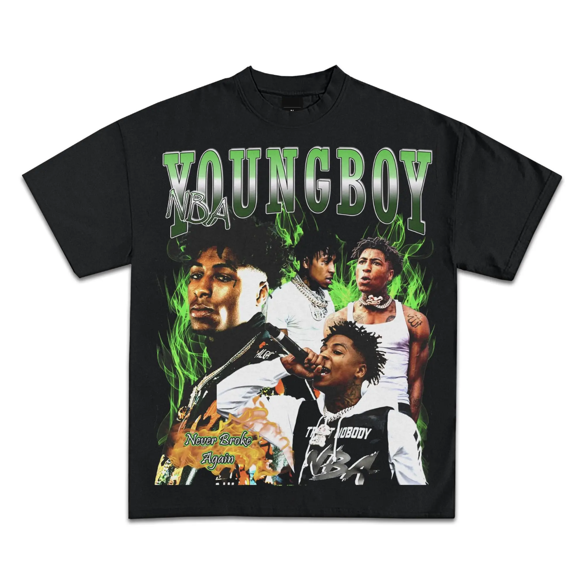 تي شيرت Youngboy Vintage Never Broke Again تي شيرت جرافيك عالي الجودة قمصان MASA ثقيلة الوزن للرجال ملابس الشارع الشهير Harajuku Y2K #2
