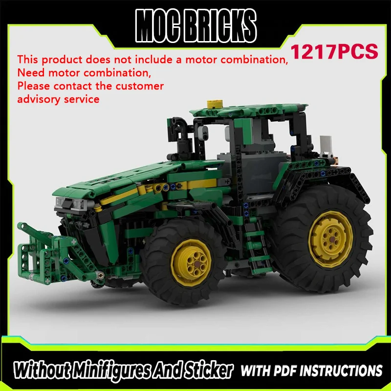 

Конструктор City Car Model MOC: Сельскохозяйственный Трактор 8R, Модульная Технология, Подарки, Набор для Сборки, Детские Игрушки