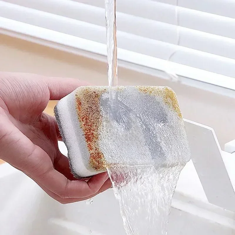 Three Layers Magic Cleaning Sponges Reusable Pan Pot Dishwashing Scouring Pads Household Kitchen Sponge Wipes Brush Clean Tools