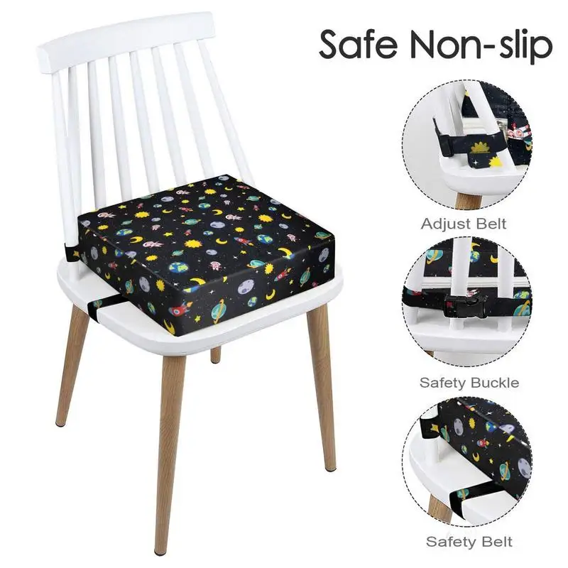 Booster Seat For Dining Table Thick Chair Seat Pad Washable Adjustable Highchair Booster Seat For Baby Toddler