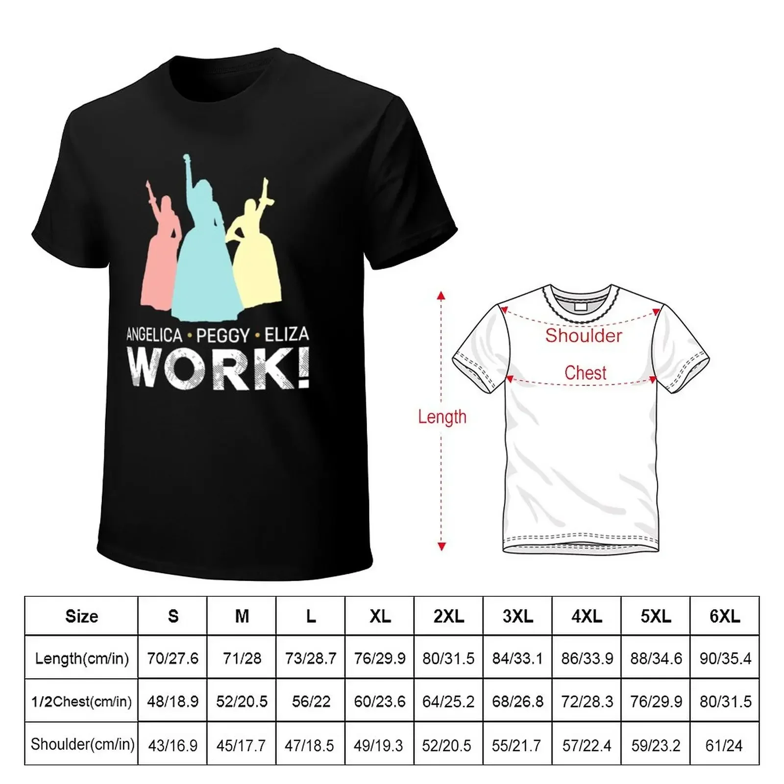 Angelica Eliza And Peggy WorkSchuyler T-Shirt customizeds sublime new edition Short sleeve tee men