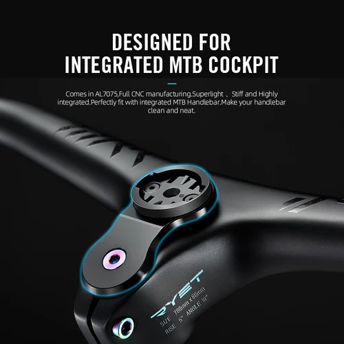 Imagen 2 del producto Ryet-extensión de vástago de bicicleta, montaje de ordenador, odómetro, velocímetro, cronómetro, adaptador de soporte externo para Garmin Edge GPS