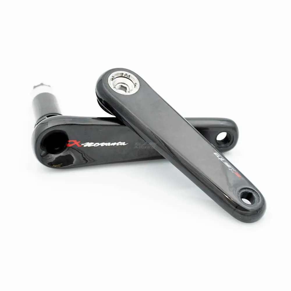 ELILEE XXE X310 Carbon-Rennrad-Kurbelgarnitur 24mm Titan-Achse Ultraleichte Kurbelarme X-Novanta Spider Leistungsmesser – Detail 10