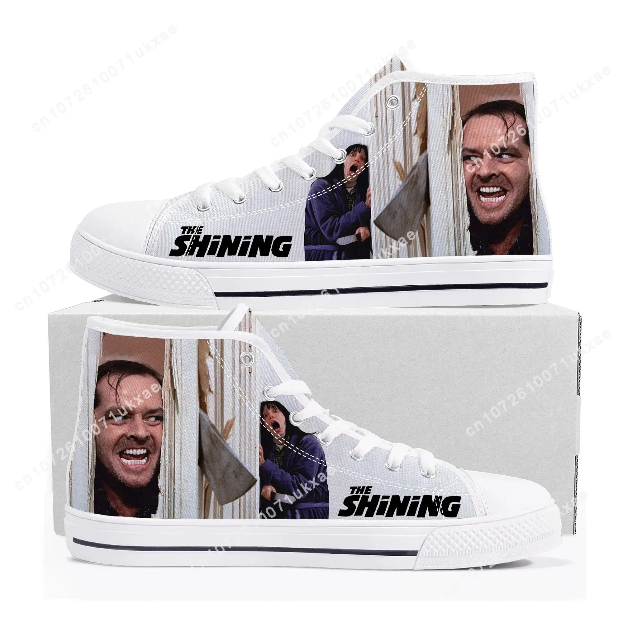 shining Movie High Top Sneakers Mens Womens Teenager High Quality Jack Torrance Canvas Sneaker couple Casual Shoe Custom Shoes