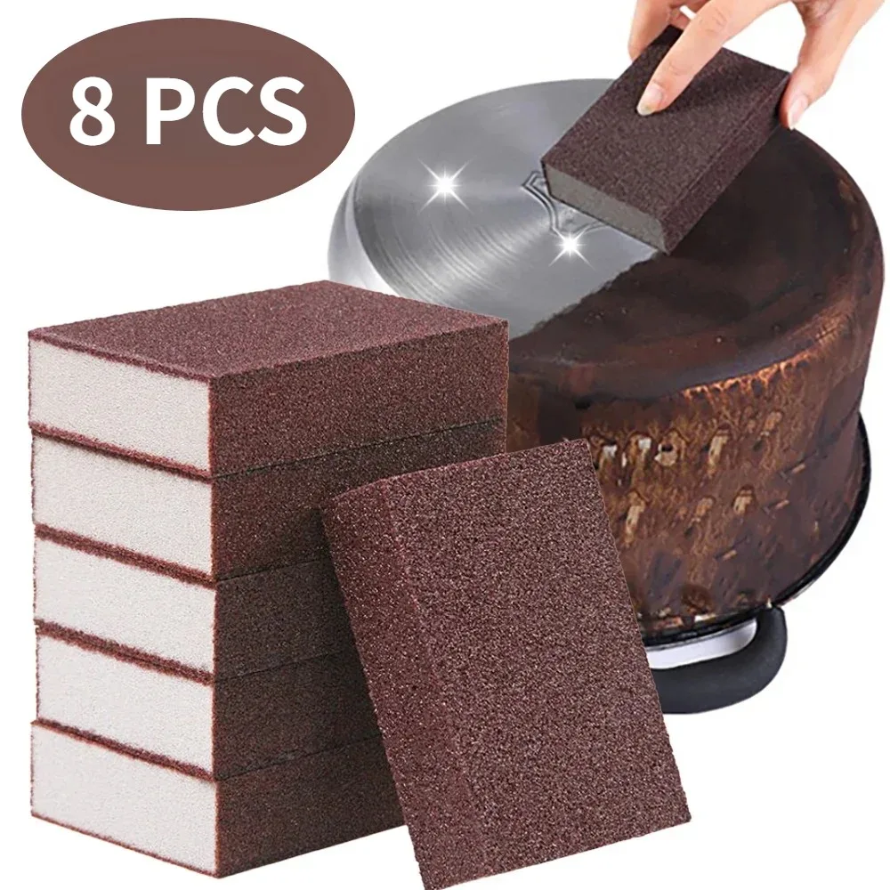 1-8Pcs Nano Sponge Eraser Carborundum Removing Rust Cleaning Sponge Brush For Kitchen Pot Dish Rust Removal Cleaner Accessories