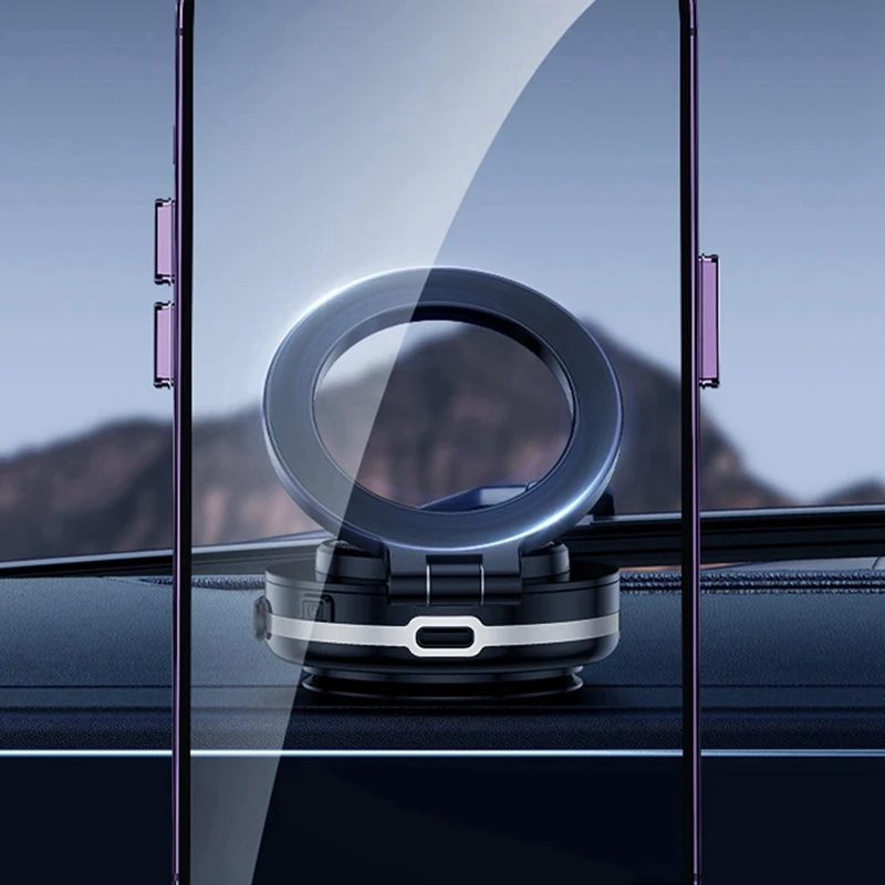 360° Rotating Vacuum Adsorption Magnetic Bracket Universal Car Navigation Instrument Table Phone Bracket