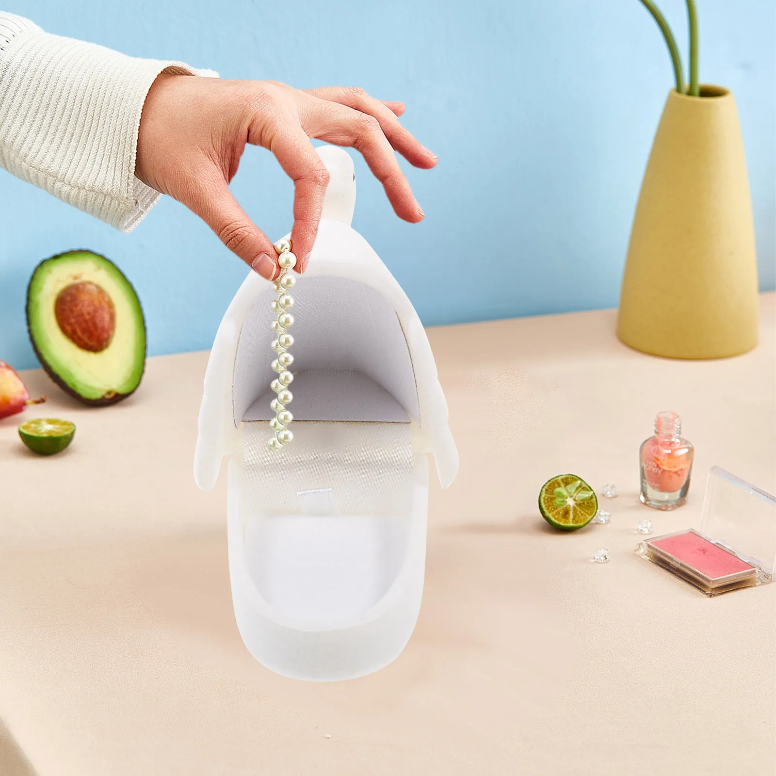 

Премиальная шкатулка для украшений в форме лебедя с флокированным покрытием, надежный держатель для колец, серег и ожерелий, подарочная коробка для годовщины, свадьбы, помолвки