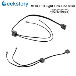 1/2/5/10Pcs Power Functions Parts LED Light Link Line Cable  MOC Building Blocks Compatible Legoeds Motors Switch 8869 Car Train