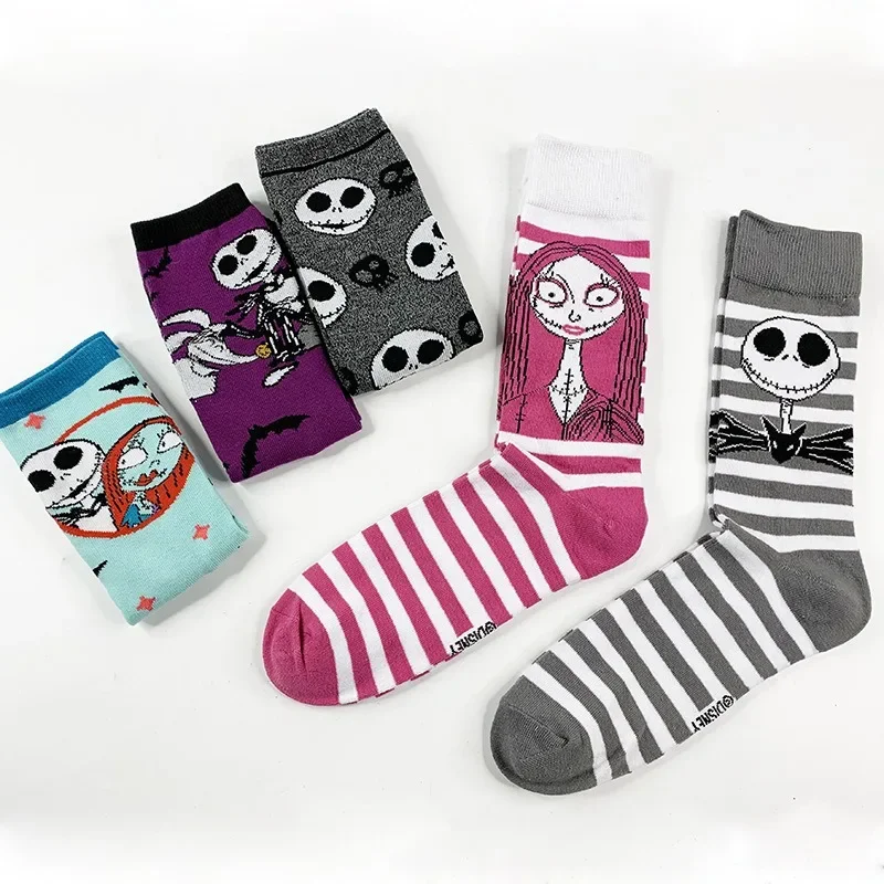 The Nightmare Before Christmas Jack Skellington Sally Cosplay Sock Adult Unisex Costume Accessories Halloween Movies Props