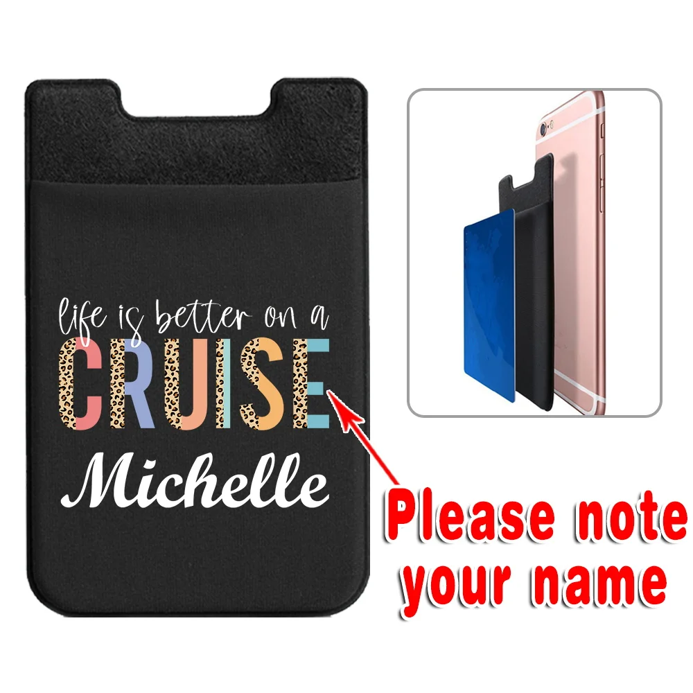 Personalized Customized Mobile Phone Business Card Holder Sticker Pocket Wallet Mobile Phone Credit Card ID Card Holder