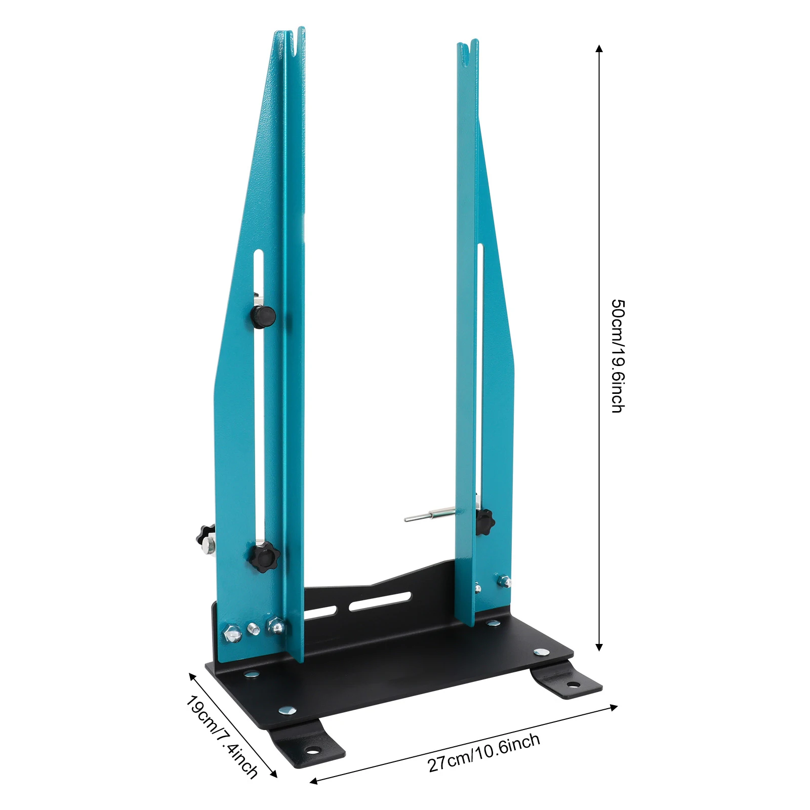 Blue / Silver Bicycle Wheel Truing Stand, Bike Wheel Repair Truing Bearing, Bicycle Wheel Alignment Tool, Upgraded High Carbon Steel, Adjustable Base, Stable Mount, Corrosion Resistant, For Home Shop Mechanic, Easy Tabletop Installation
