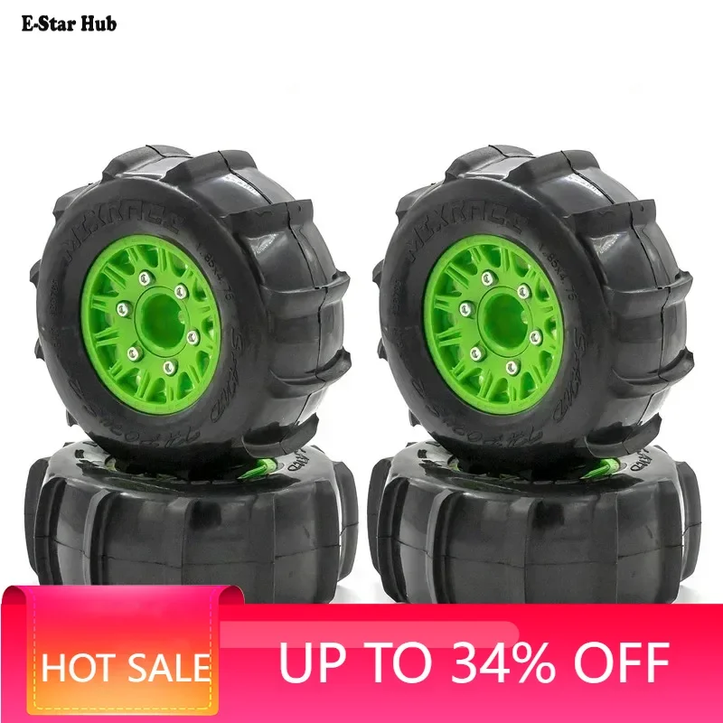 

For 1:8 1:10 Trax Slash Huanqi 727 E-revo 116mm Tire Rc Car Model Short Card General Sand Tires Upgrade Tire Adapter 12/14/17mm