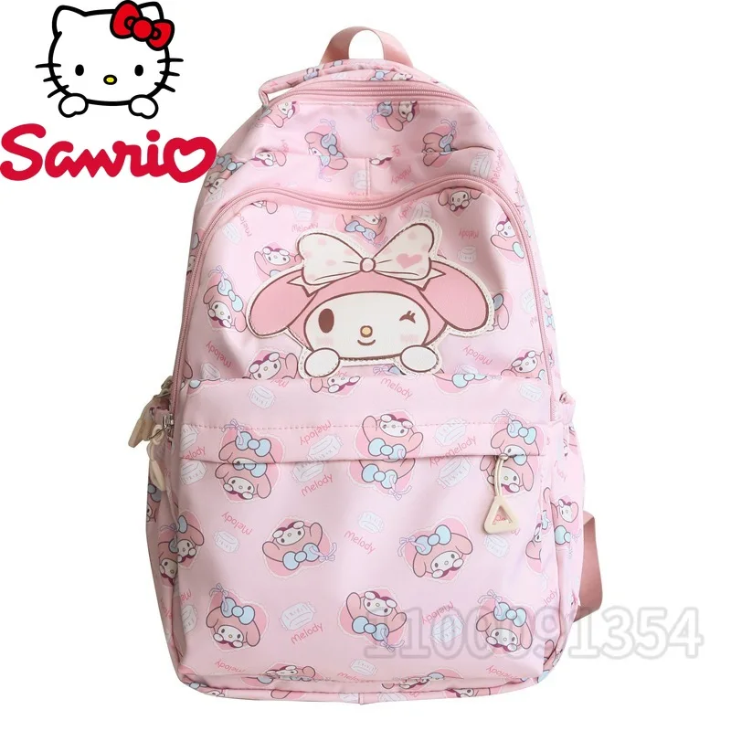 Miniso Kuromi New Girls' School Bag Cartoon Cute Girls' Backpack Large Capacity Multi Functional Fashion 3D Student School Bag