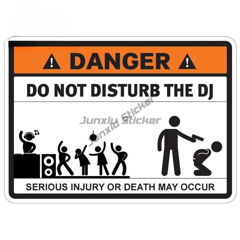 

Sign Do Not Disturb The DJ Car Stickers Occlusion Scratch Decals Laptop Graffiti Decorati