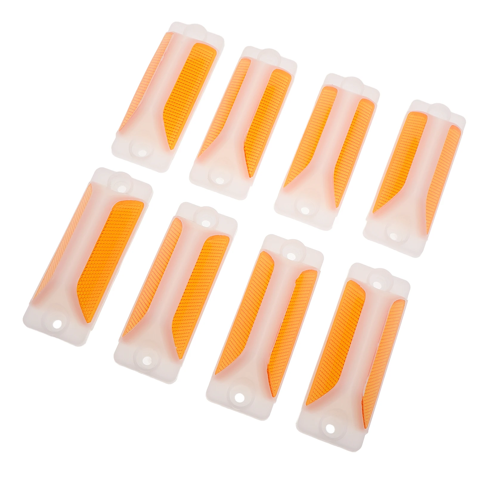 8pcs Reflective Road Markers Plastic Pavement Studs For Driveways Highways Parking Lots Durable Safety Warning Signs For