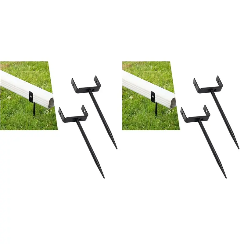 Rainwater Downspout Bracket - Heavy-Duty Adjustable Size, Rust-Proof Anchor For Pipe Support, Easy Installation (4 Pack)-B61B
