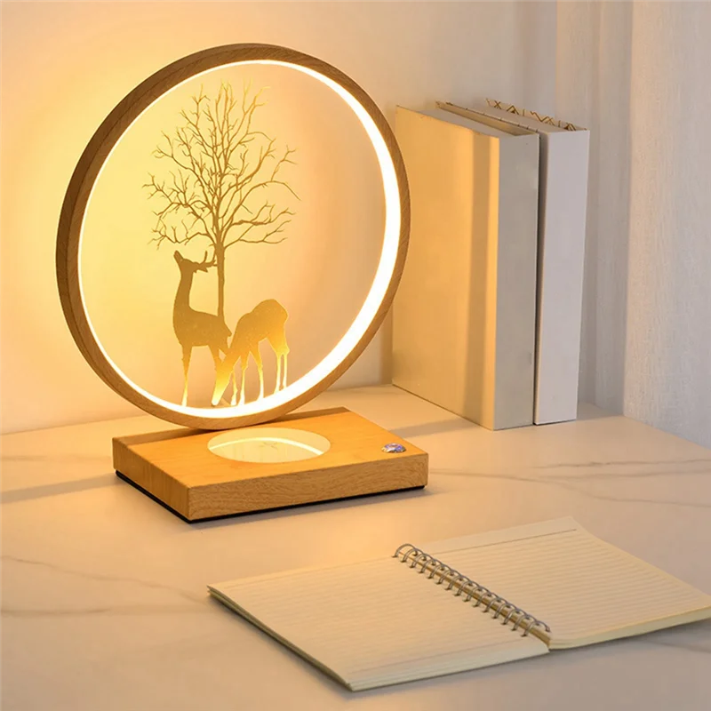 

LED Desk Lamp Wireless Charger for Mobile Phone Lighting Desk Lamp Adjustable Dimming Desktop Nightstand