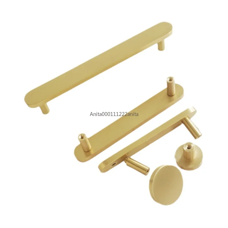 New Chinese Solid Brass Long Handle of Furniture Creative Closet Wardrobe Drawer Knobs Kitchen Cabinet Door Handles Hardware