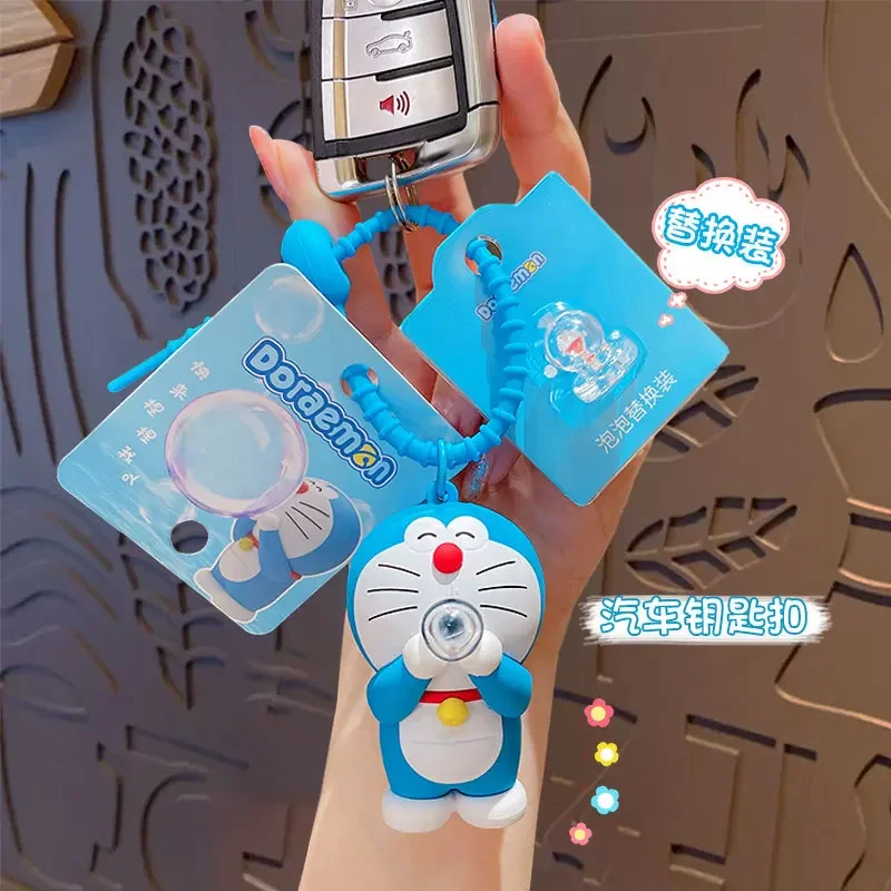 熱い販売かわいいドラえもんアニメドラえもんバブルキーホルダーかわいい漫画のキャラクター素敵な絶妙なバッグペンダントおもちゃ女の子のため
