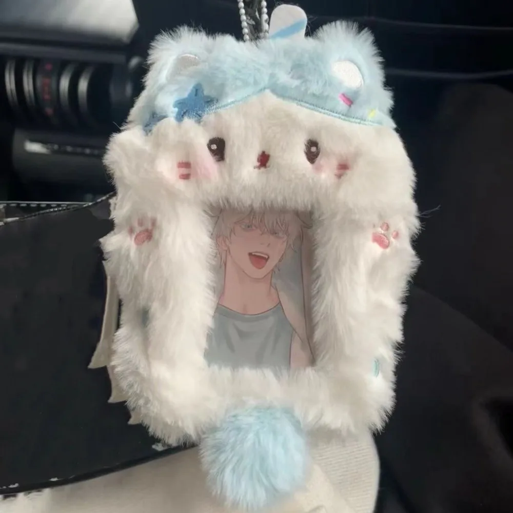 

Cute Multifunctional Photocard Case Plush Big Eared Rabbit/Border Collie Card Case Rabbit/Dog/Cat Cards Sleeve Students