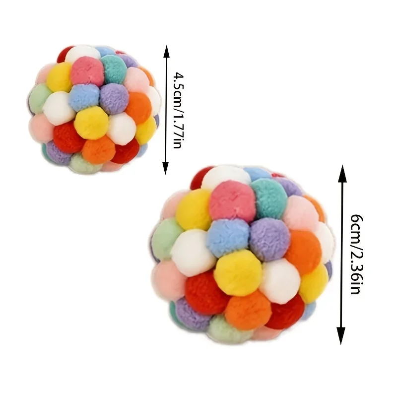 1 Stück Katzenball-Spielzeug, Elastischer Glockenball für Haustiere, Selbstfütterungsball, Katzen-Neckspielzeug Geeignet für Hauskatzen und Kätzchen, Kauspielzeug – Detail 2