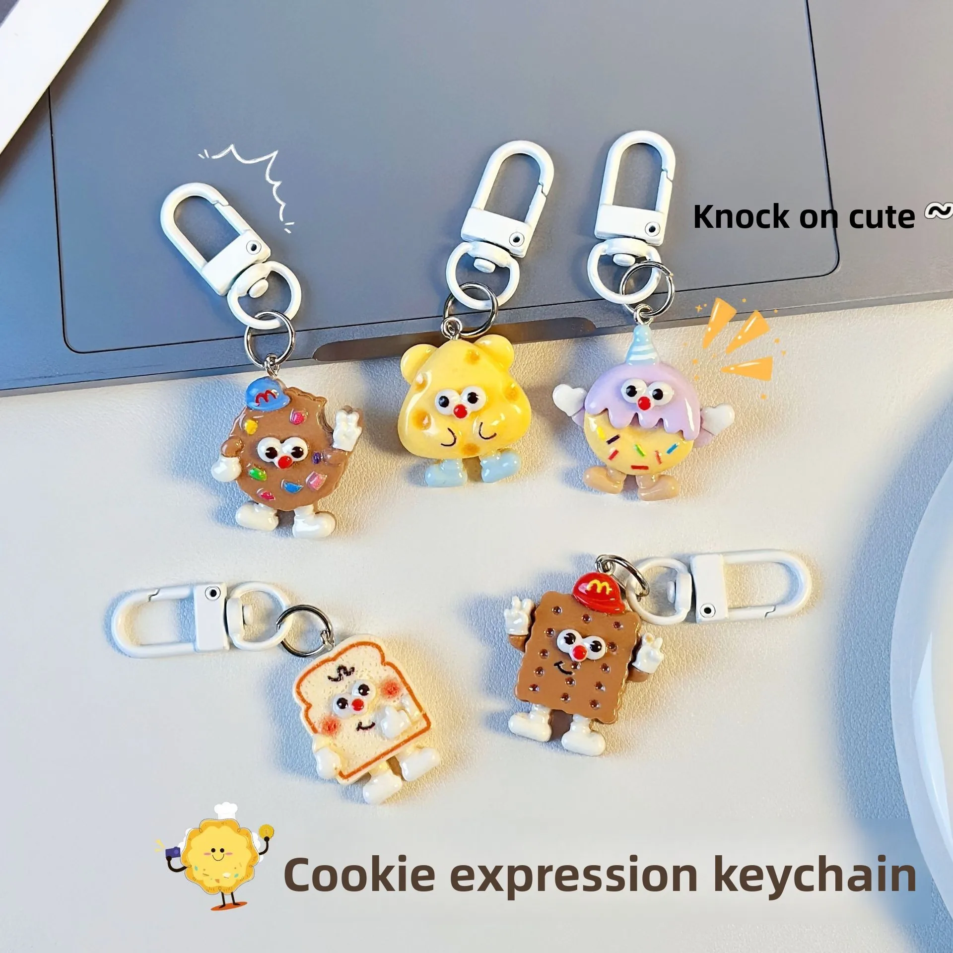 

Cute Cartoon Fun Cheese Keychain Pendant