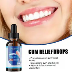 Gouttes de repousse gingivale pour la réparation rapide des cavités, mousse de caries, traitement des gencives en retrait, nourrit vos gencives avec V0X8