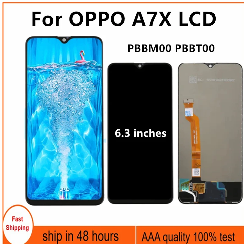 

6.3'' For OPPO A7X LCD Screen Touch Screen Digitizer Assembly For OPPO A7X PBBM00 PBBT00 LCD Screen