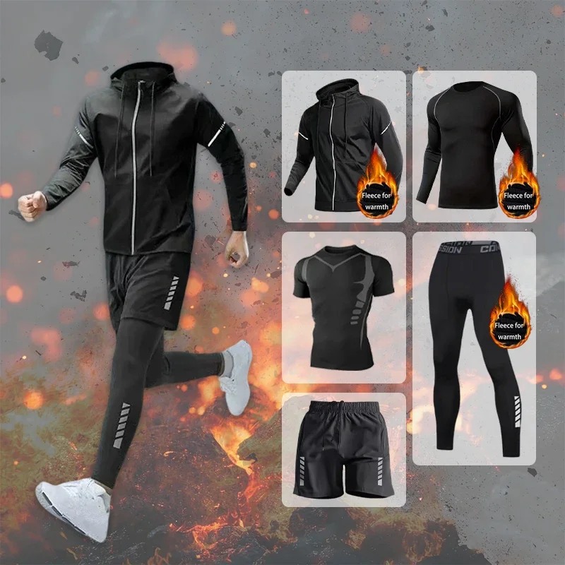 

New best-selling warm sportswear set, warm and breathable, highly elastic and quick-drying, professional sports