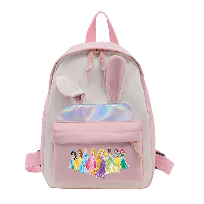 Disney Snow White Princess Backpack for Girls Boys Kindergarten Rucksack Casual School Bags Travel Rabbit Ears Backpacks Mochila